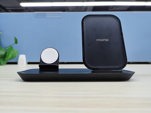 Image of a mophie 2-in-1 wireless charging stand